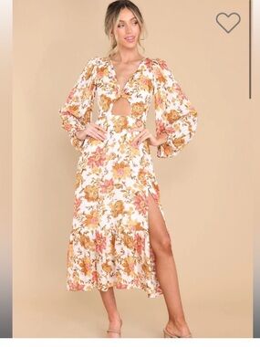 MinkPink Emilia Vintage Floral Midi Dress
